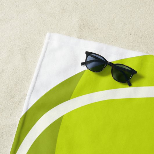 Tennis Ball & Racket Racquet, gepersonaliseerd Strandlaken (In situ)