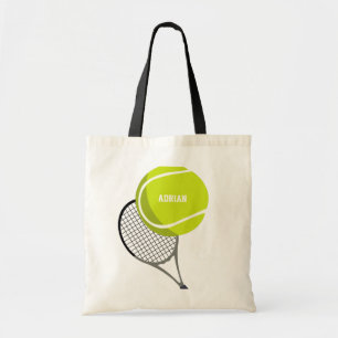 Tennis Ball & Racket Racquet, gepersonaliseerd Tote Bag