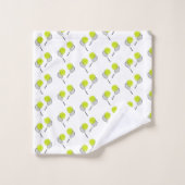 Tennis Ball & Racket Racquet Patroon Bad Handdoek (Wasdoekje)