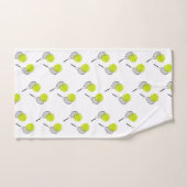 Tennis Ball & Racket Racquet Patroon Bad Handdoek (Handdoek)