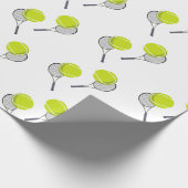 Tennis Ball & Racket Racquet Patroon Cadeaupapier (Hoek)