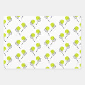 Tennis Ball & Racket Racquet Patroon Inpakpapier Vel (Voorkant 3)