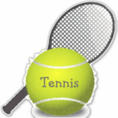 Tennis Ball Racquet Design Sticker (Voorkant)