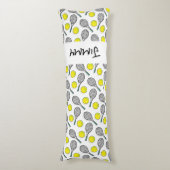 TENNIS Ball Racquet NAAM Sport Tiener Fun Lichaamskussen (Voorkant Verticaal)