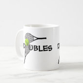 Tennis Ball Racquets Doubles Game Coffee Mok (Voorkant links)