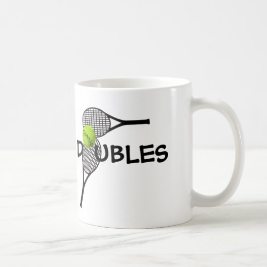 Tennis Ball Racquets Doubles Game Coffee Mok (Rechts)