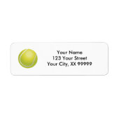 Tennis Ball Return-adreslabels Etiket (Voorkant)
