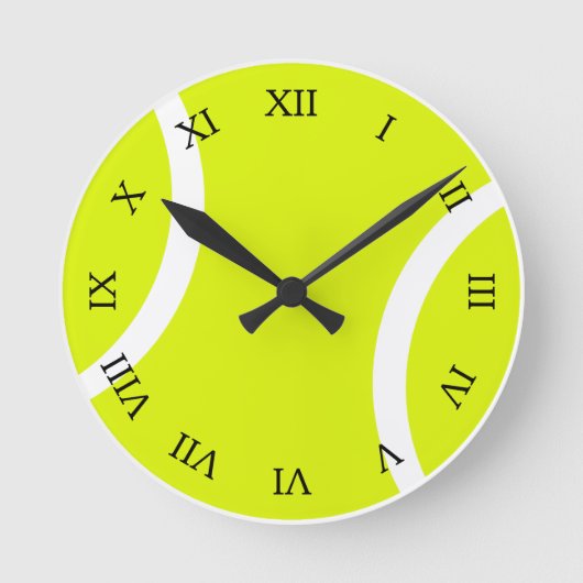 Tennis Ball Ronde Klok (Voorkant)