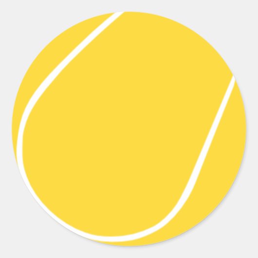 Tennis Ball Ronde Sticker (Voorkant)