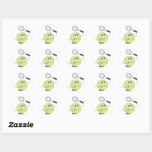 Tennis Ball Ronde Sticker (Vel)
