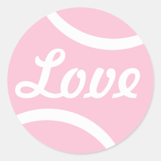 Tennis Ball Ronde Sticker (Voorkant)