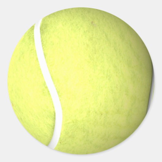 Tennis Ball Ronde Sticker (Voorkant)