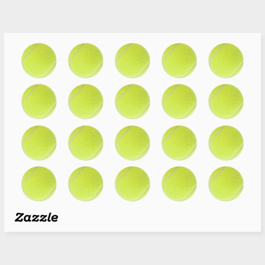 Tennis Ball Ronde Sticker (Vel)