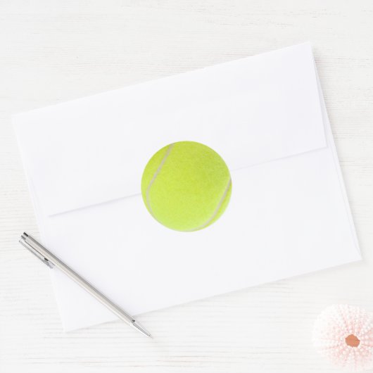 Tennis Ball Ronde Sticker (Envelop)