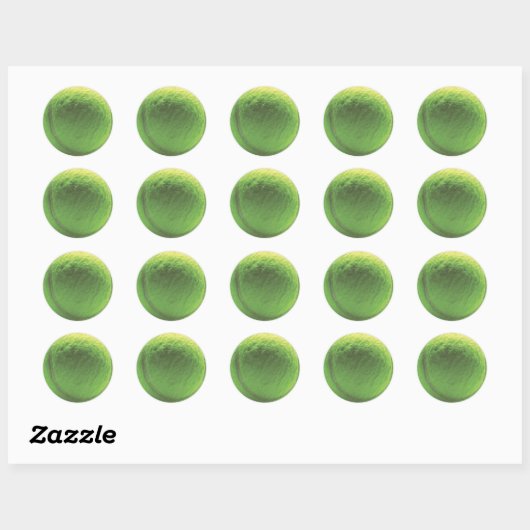 Tennis Ball Ronde Sticker (Vel)