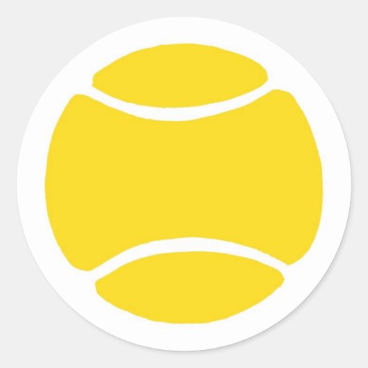 Tennis Ball Ronde Sticker (Voorkant)