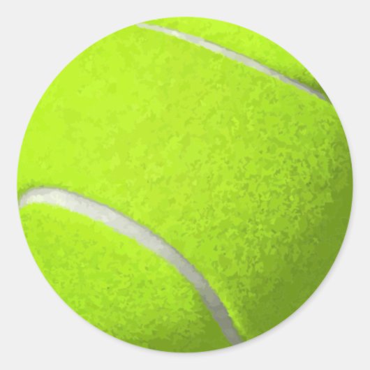 Tennis Ball Round Sticker (Voorkant)