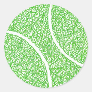Tennis Ball Round Stickers
