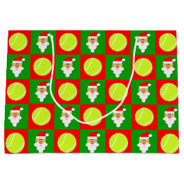 Tennis Ball & Santa Clause Sportspeler Kerstmis Groot Cadeauzakje