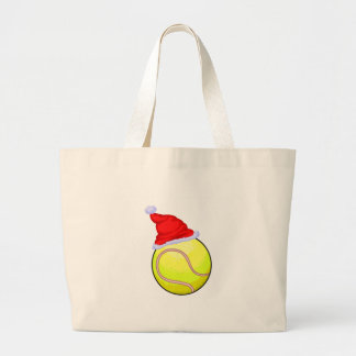 Tennis Ball (Santa Hat) Grote Tote Bag