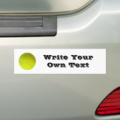 Tennis Ball - Schrijf je eigen tekst Bumpersticker (Op auto)