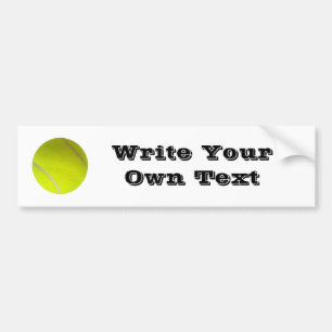 Tennis Ball - Schrijf je eigen tekst Bumpersticker