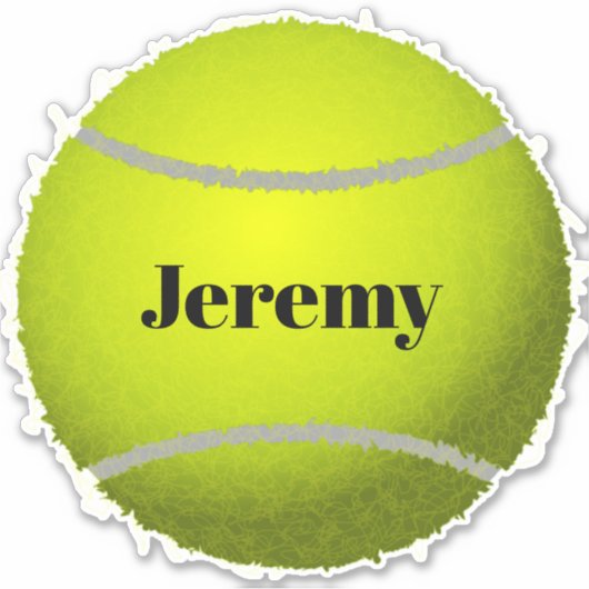 Tennis ball sjabloon sticker (Voorkant)