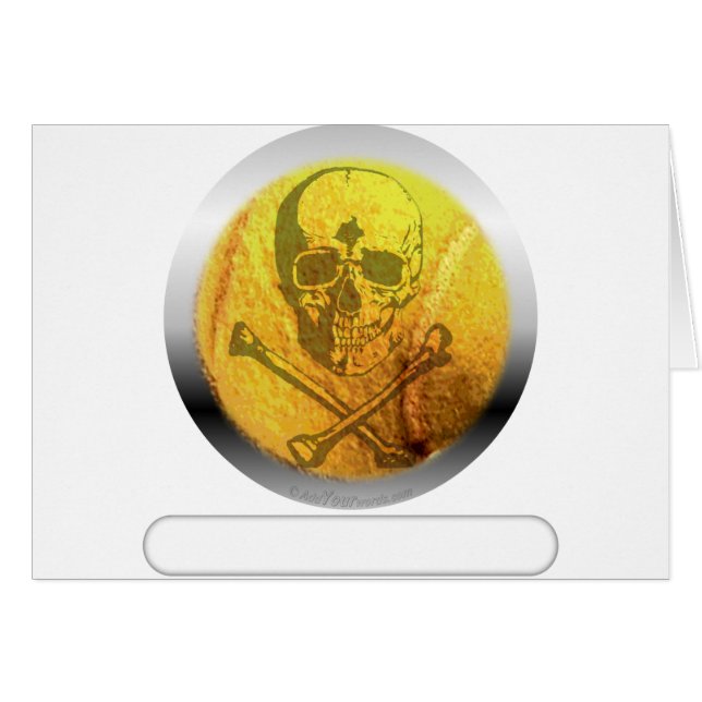 Tennis Ball Skull en Crossbones (Voorkant Horizontaal)