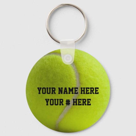 Tennis Ball Sleutelhanger personaliseer JOUW NAAM  (Voorkant)
