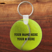 Tennis Ball Sleutelhanger personaliseer JOUW NAAM  (Voorkant)