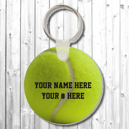 Tennis Ball Sleutelhanger personaliseer JOUW NAAM 