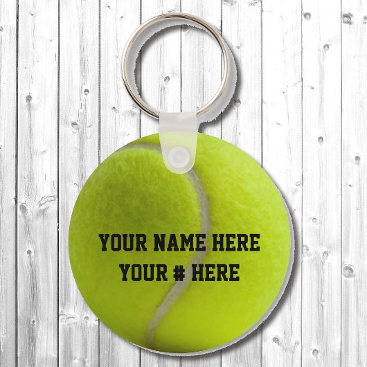 Tennis Ball Sleutelhanger personaliseer JOUW NAAM 