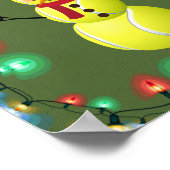 Tennis Ball Snowman en Kerstmis Poster (Hoek)