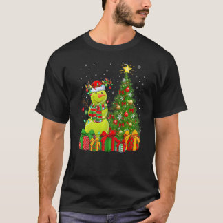 Tennis Ball Snowman Lights Xmas Tree Santa Tennis  T-shirt