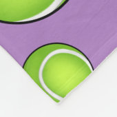 Tennis Ball Soft Paars Fleece Deken (Hoek)