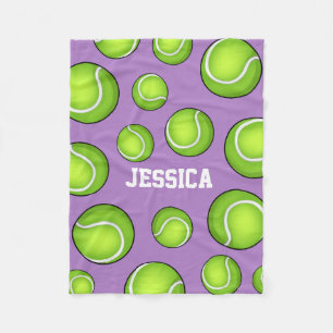 Tennis Ball Soft Paars Fleece Deken