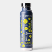 Tennis ball sport grijs geel wit maatje waterfles (Links)