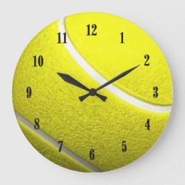 Tennis Ball Sport met zwarte nummers Grote Klok