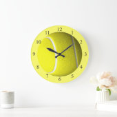 Tennis Ball Sport Wall Clock Black Numbers Grote Klok (Huis)