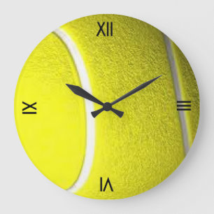 Tennis Ball Sport Wall Klok met Romeinse cijfers