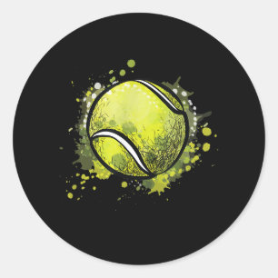Tennis Ball Sports and Tennis Lover Kerstmis Ronde Sticker