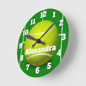Tennis Ball Sports Clock Ronde Klok (Hoek)