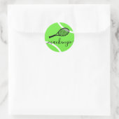 Tennis Ball Stickers Groene Gepersonaliseerde Naam (Tas)