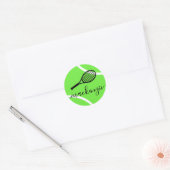 Tennis Ball Stickers Groene Gepersonaliseerde Naam (Envelop)