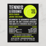 Tennis Ball, Tennis Lessen/Klassen Adverteren Flyer<br><div class="desc">Tennis Ball,  Tennis Lessen/Classes Adverteren broers door de winkel van het Visitekaartje.</div>
