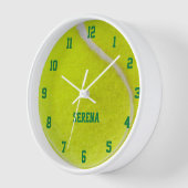 Tennis Ball Texture Personalized Wall Clock (Hoek)