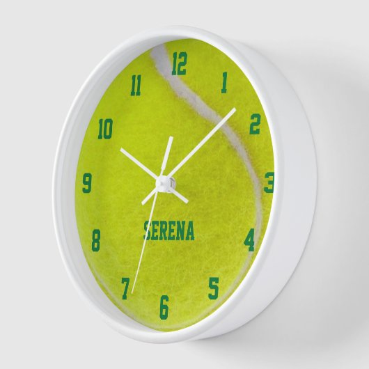 Tennis Ball Texture Personalized Wall Clock (Hoek)