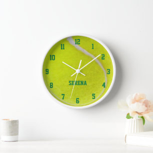 Tennis Ball Texture Personalized Wall Clock
