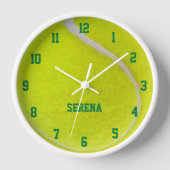 Tennis Ball Texture Personalized Wall Clock (Voorkant)