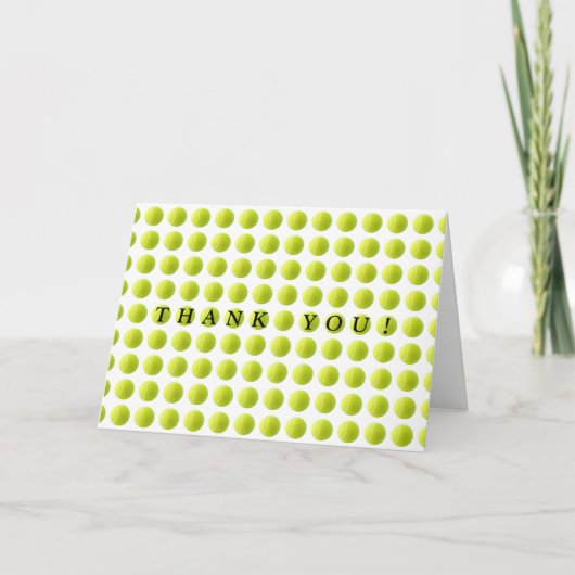 Tennis Ball Thank You Card Bedankkaart (Voorkant)